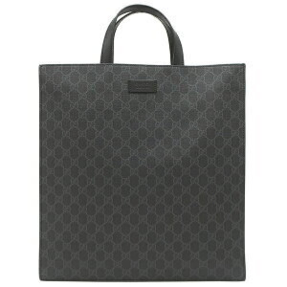 Gucci bag Web GG Supreme canvas black gray tote shoulder crossbody